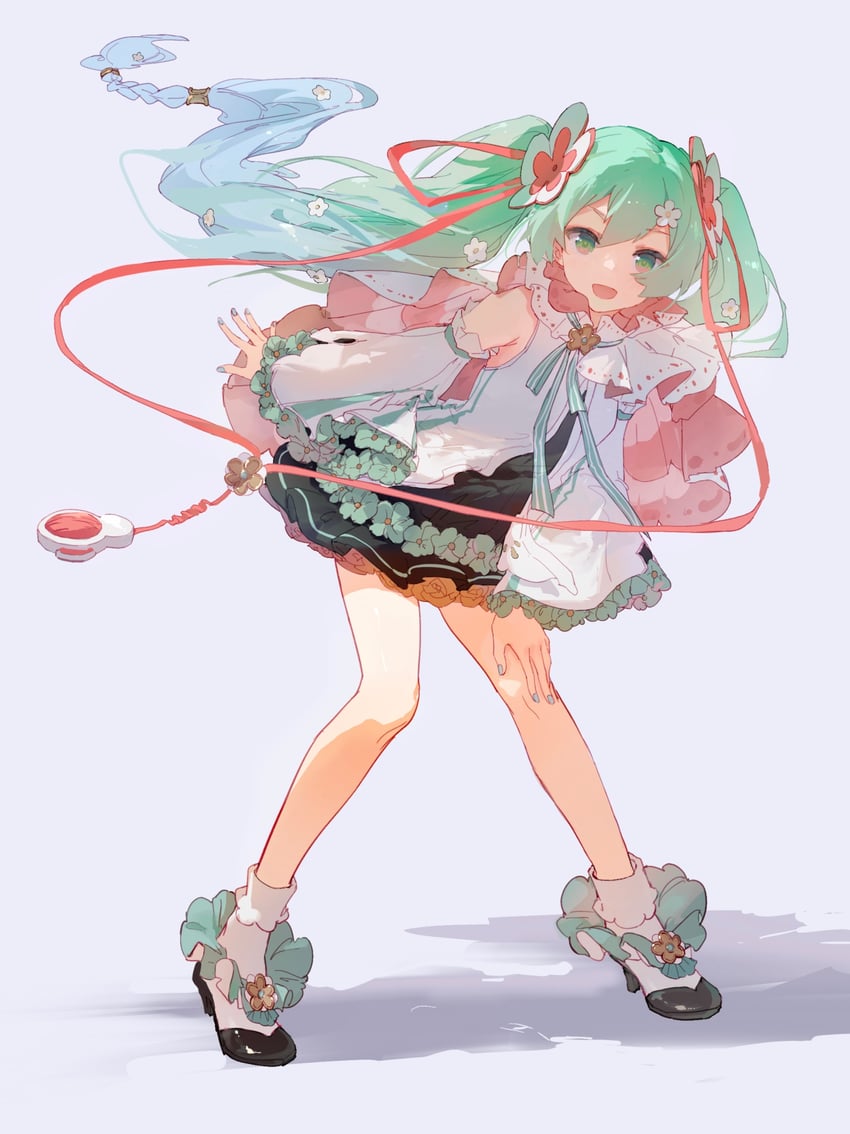 hatsune miku and magical mirai miku (vocaloid and 1 more) drawn by yue_yue