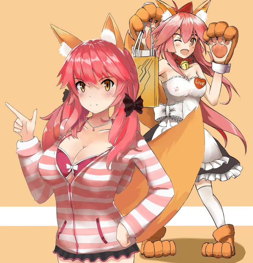 tamamo, tamamo no mae, and tamamo cat (fate and 3 more) drawn by 5-shiki