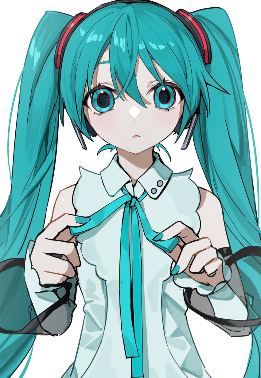 hatsune miku (vocaloid and 1 more) drawn by myuga66666