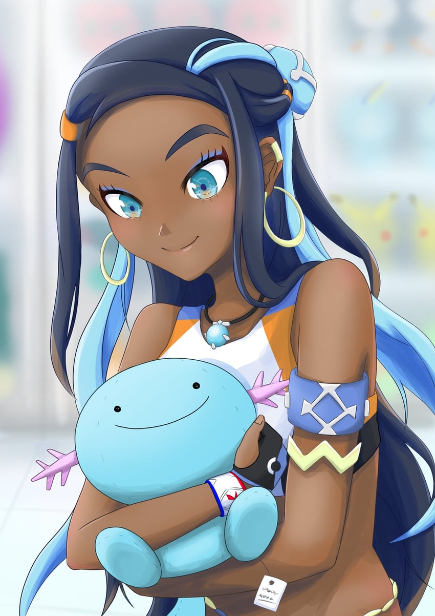 nessa and wooper (pokemon and 1 more) drawn by mochitaro_(mothitaroo)