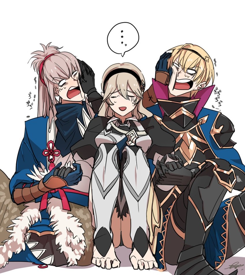 female corrin, takumi, and leo (fire emblem and 2 more) drawn by kazuha_(kazuha1003)