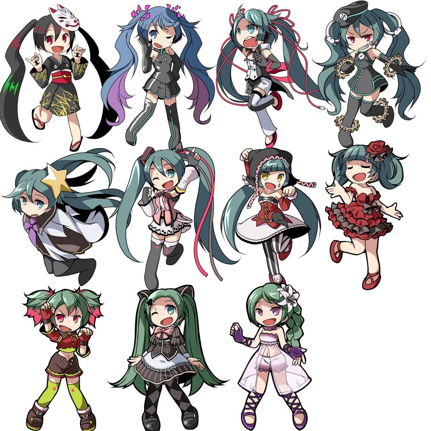 hatsune miku (vocaloid and 13 more) drawn by tsukishiro_saika