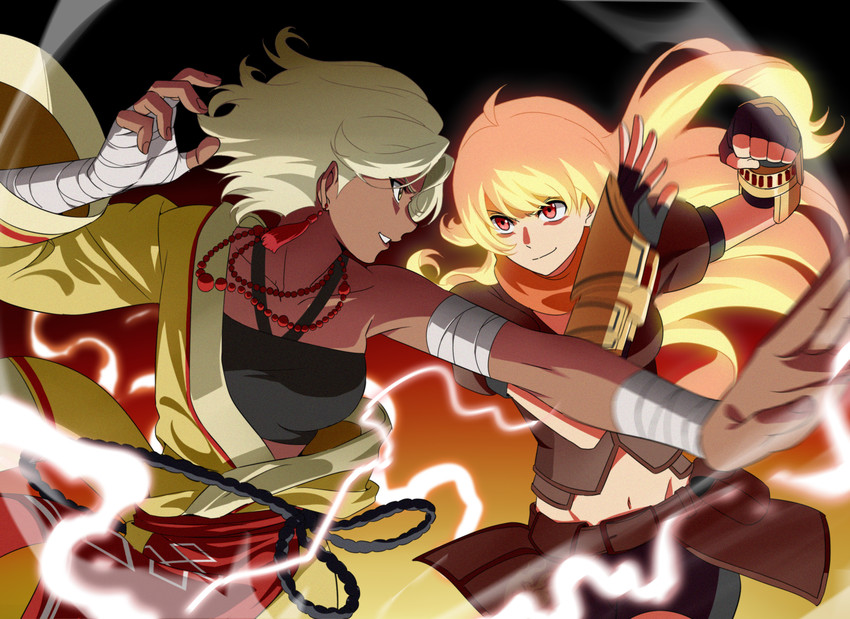 yang xiao long and arslan altan (rwby) drawn by kurohane
