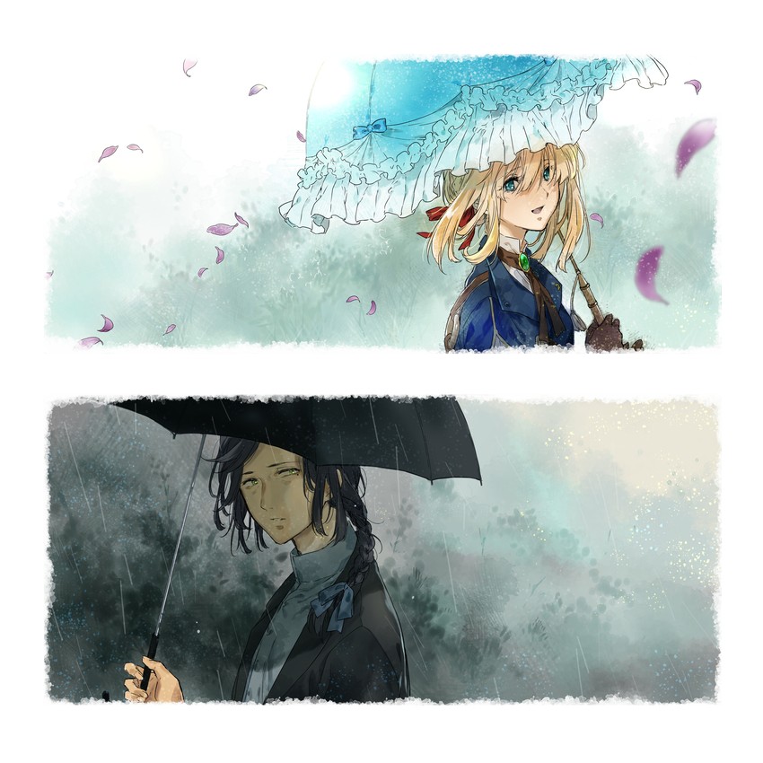 violet evergarden and dietfried bougainvillea (violet evergarden) drawn by motiitigo