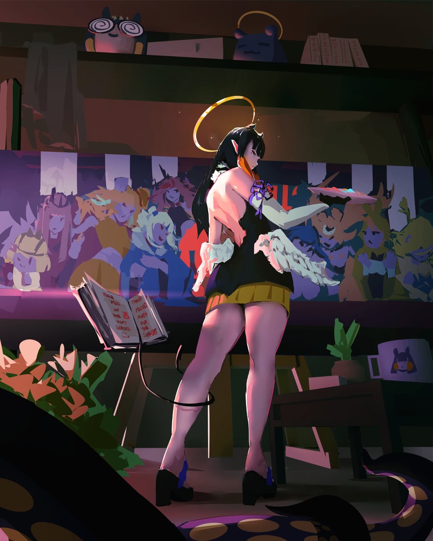 gawr gura, mori calliope, ninomae ina'nis, ouro kronii, nanashi mumei, and 6 more (hololive and 2 more) drawn by ricebrush