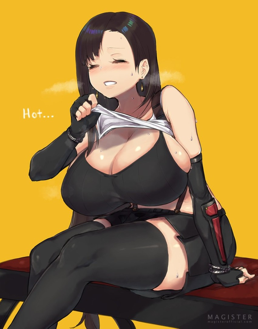 tifa lockhart (final fantasy and 2 more) drawn by magister