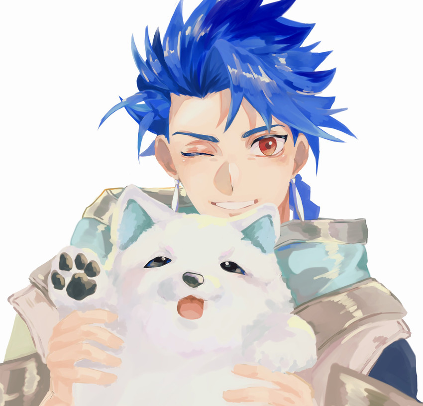 cu chulainn and setanta (fate and 2 more) drawn by meisei_(akaramu_3305min)