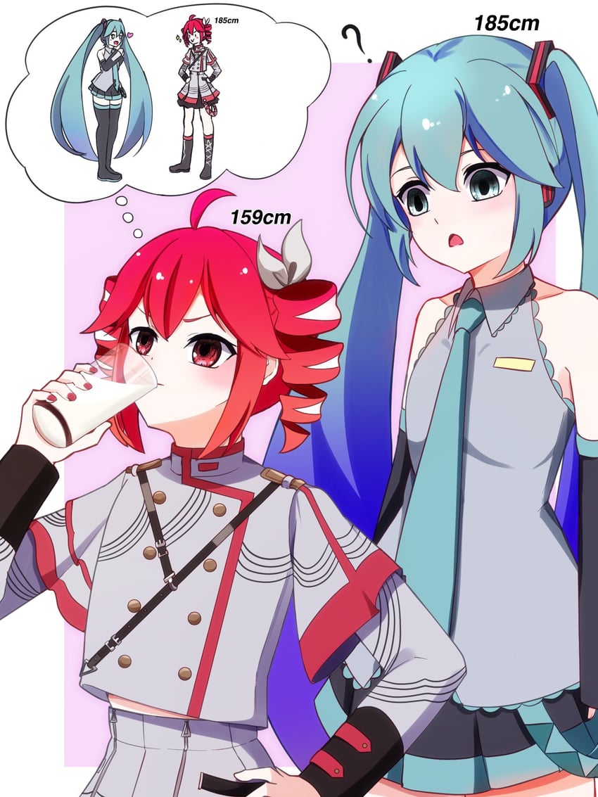 hatsune miku and kasane teto (vocaloid and 2 more) drawn by ukime05