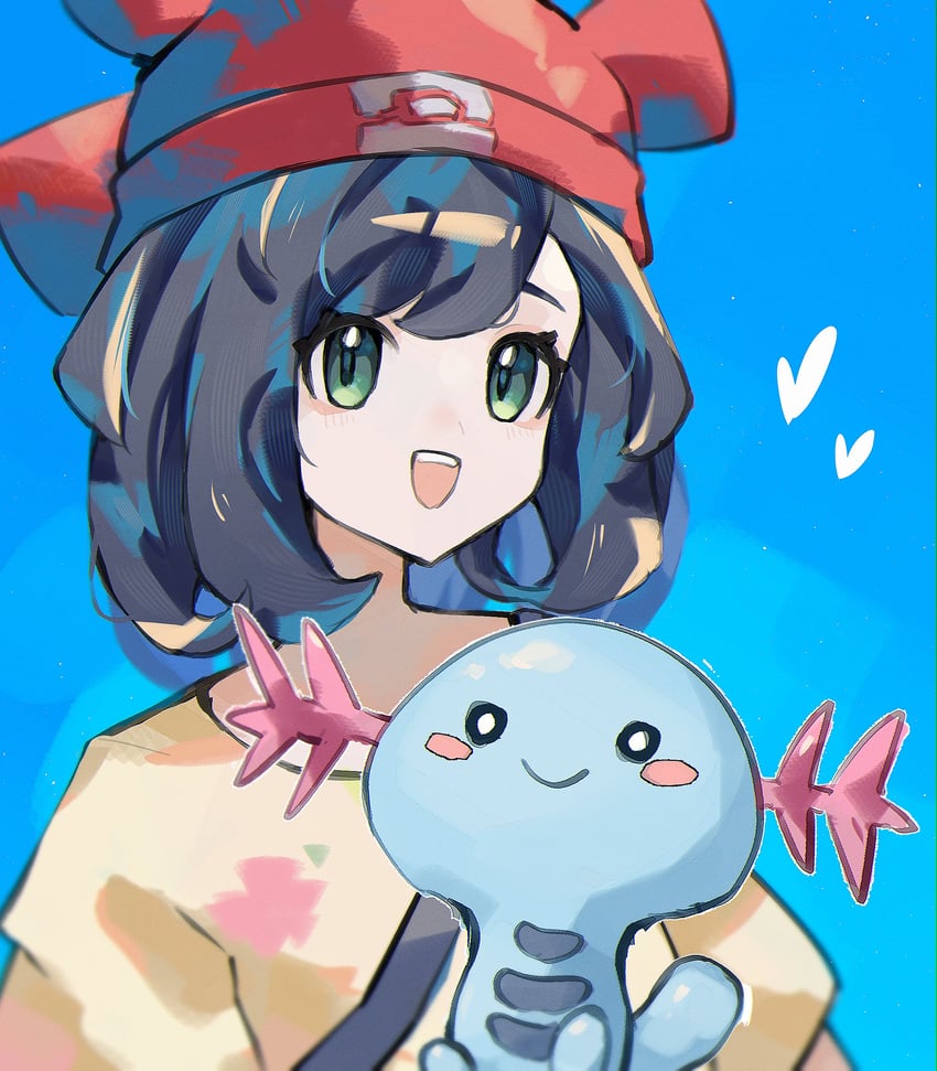 selene and wooper (pokemon and 1 more) drawn by asatte_3z