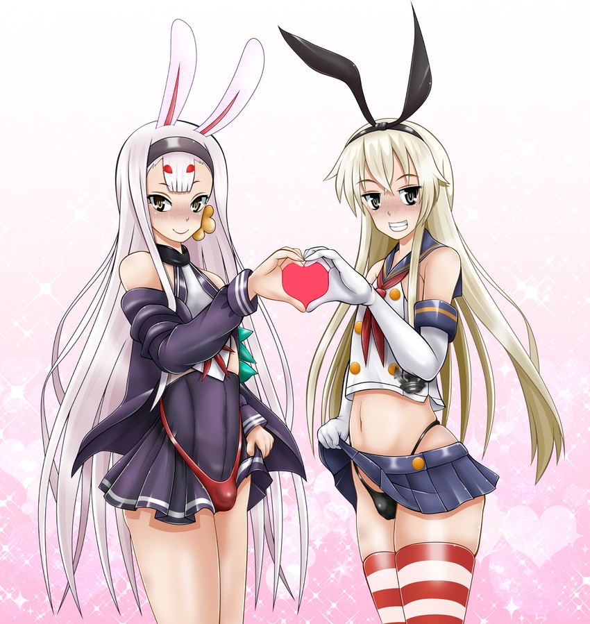 shimakaze and shimakaze-kun (kantai collection and 1 more) drawn by tk_(butakuma)