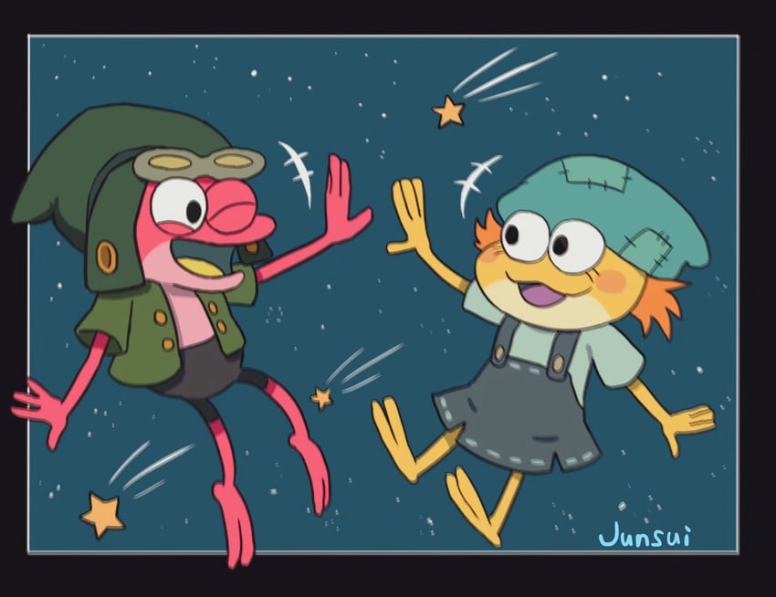 sprig plantar and ivy sundew (amphibia) drawn by junsui_(omori0310)