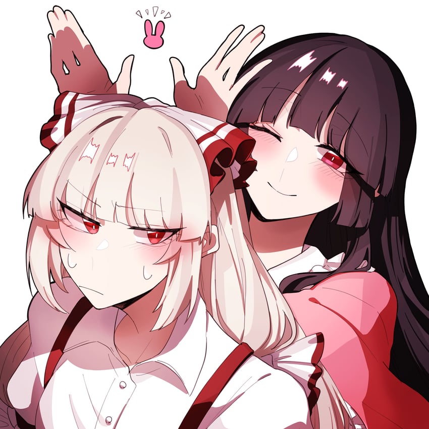 fujiwara no mokou and houraisan kaguya (touhou) drawn by somei_ooo