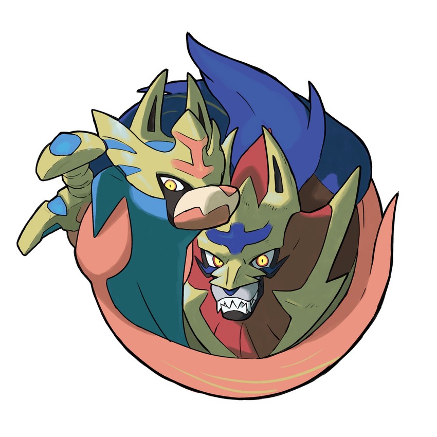 zacian and zamazenta (pokemon and 1 more) drawn by oomura_yuusuke