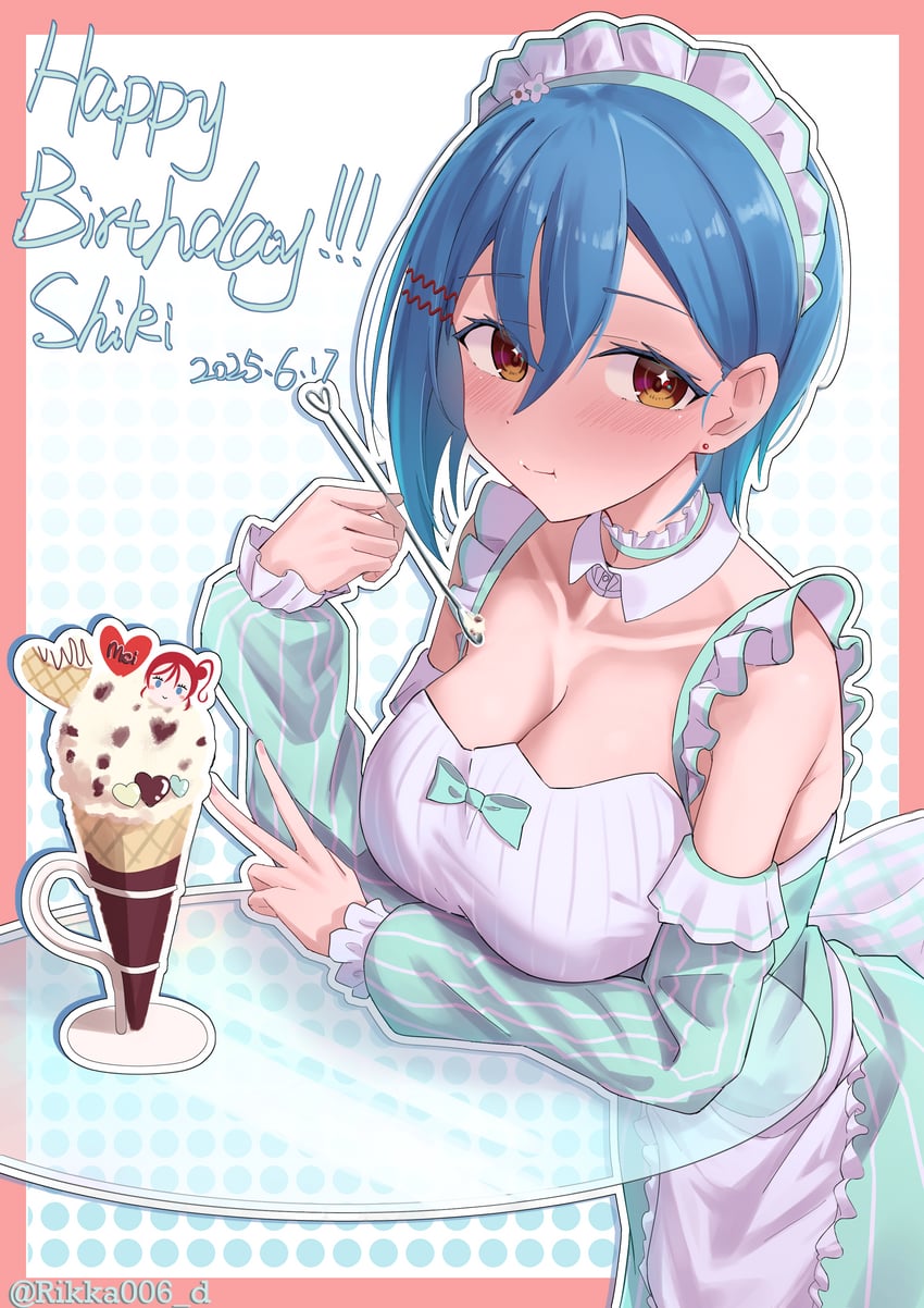 wakana shiki and yoneme mei (love live! and 1 more) drawn by rikka006
