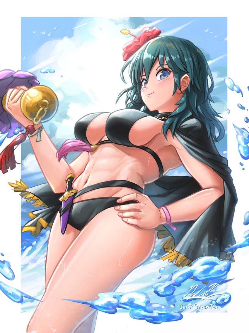 female byleth (fire emblem and 2 more) drawn by burnt_green_tea
