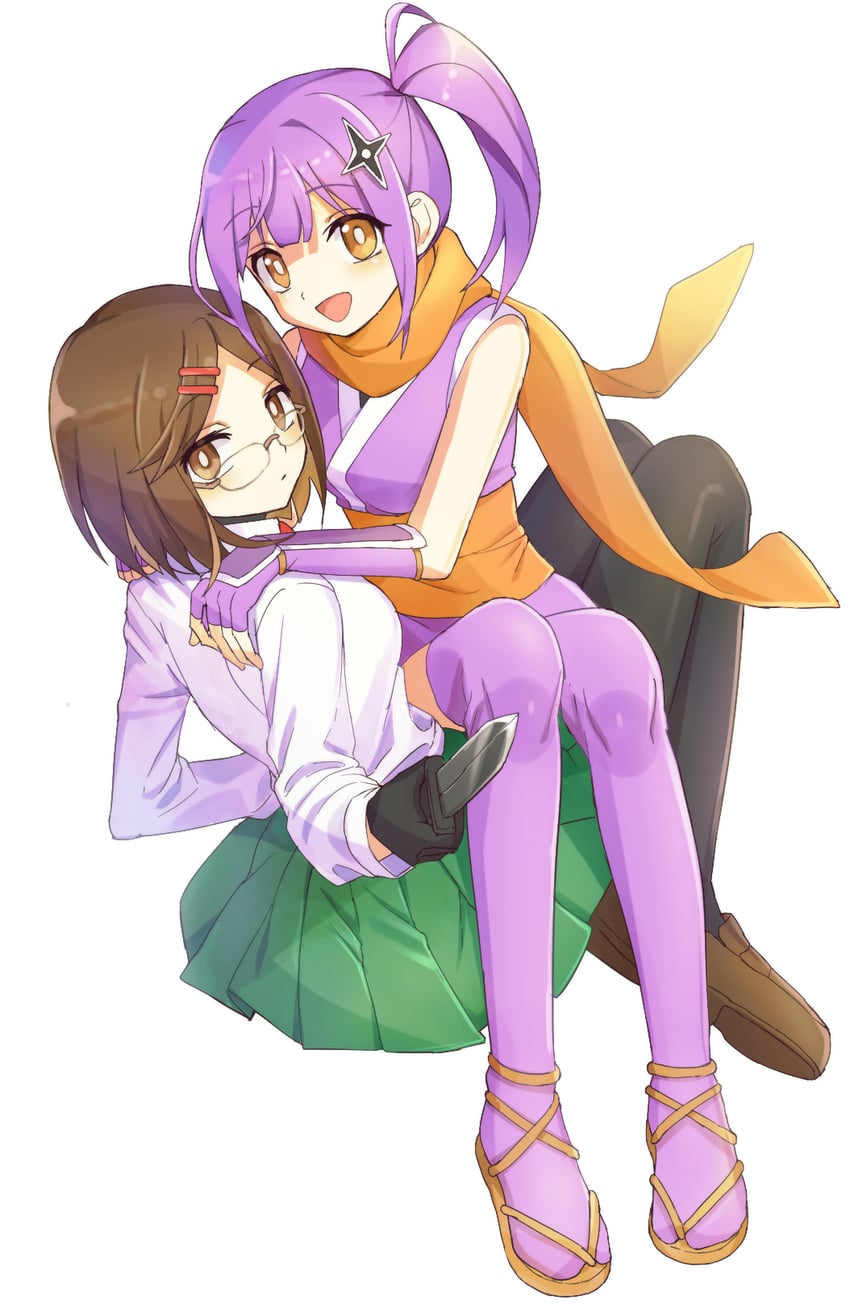 kusagakure satoko and koga konoha (ninja to koroshiya no futarigurashi) drawn by worupenta