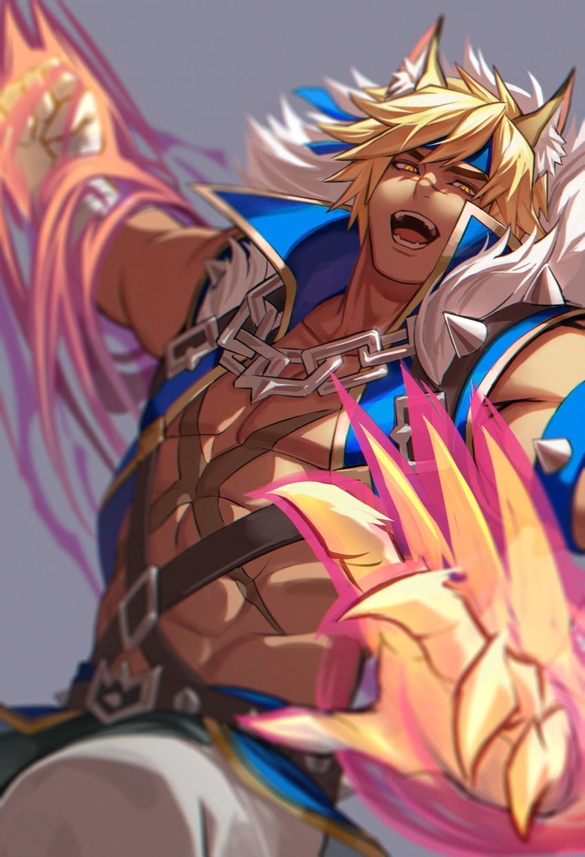 sett and soul fighter sett (league of legends) drawn by imone_illust
