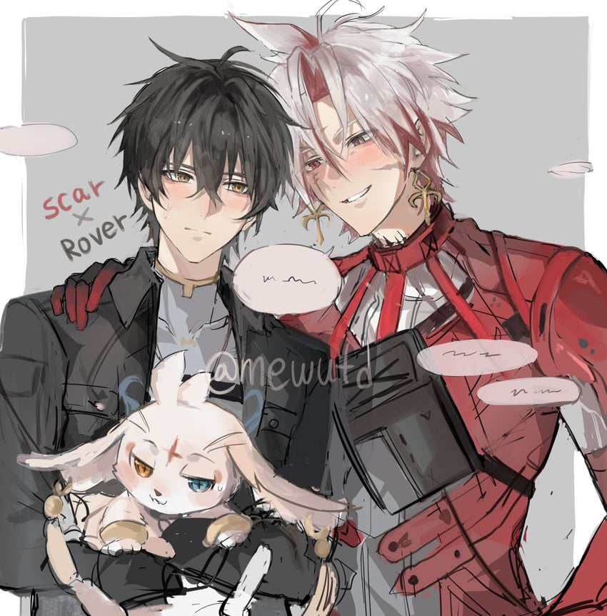 rover, male rover, scar, and abby (wuthering waves) drawn by mewutd