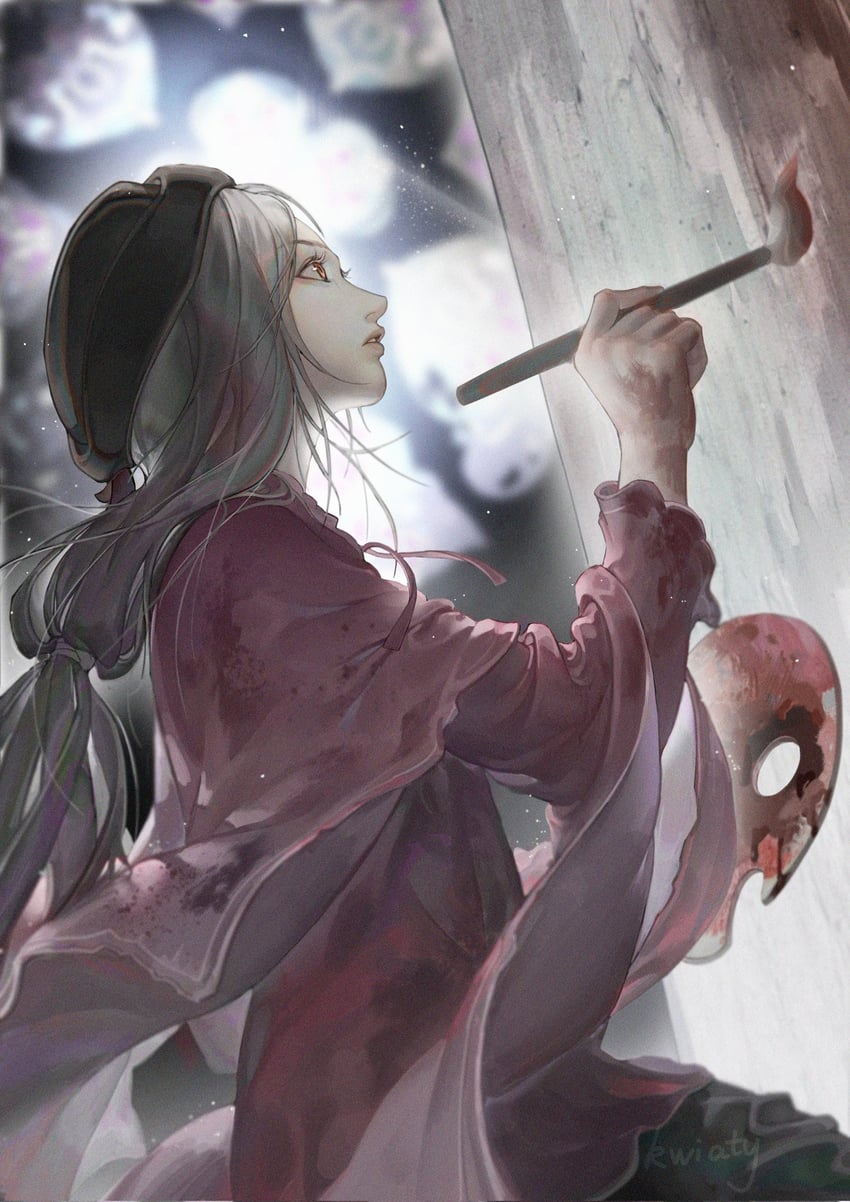 painting woman (dark souls and 1 more) drawn by kwiaty_k