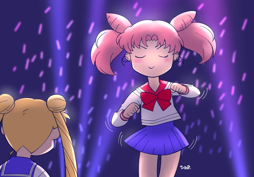 tsukino usagi and chibi usa (bishoujo senshi sailor moon and 1 more) drawn by himehachi_(hime8manga)