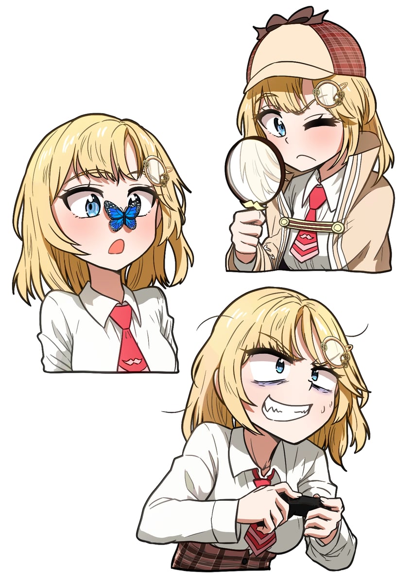watson amelia (hololive and 1 more) drawn by ddolbang
