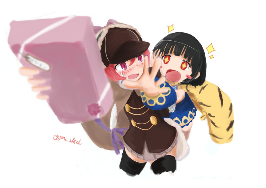 lapis lazuline and detec bell (mahou shoujo ikusei keikaku and 1 more) drawn by pre_sktch