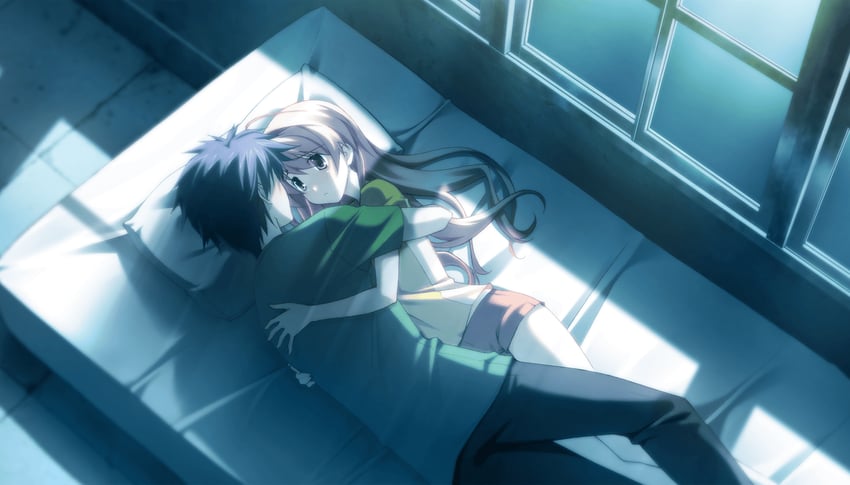 sakihata rimi and nishijou takumi (chaos;head and 1 more) drawn by matsuo_yukihiro