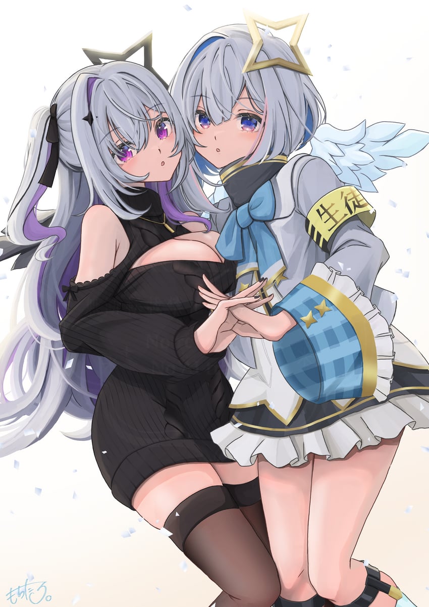 amane kanata and amane konata (hololive) drawn by mochitaro_(mothitaroo)