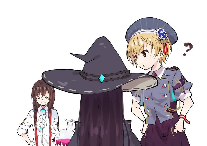 yanagi mion, tenne miko, and maruyama kanata (heaven burns red) drawn by lliissaawwuu2