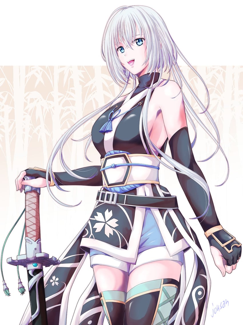 shizuna rem misurugi (eiyuu densetsu and 2 more) drawn by xiacheng_tatsuya