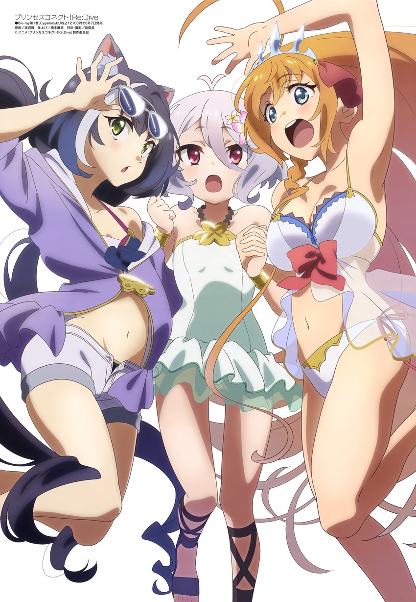 karyl, kokkoro, and pecorine (princess connect! and 1 more) drawn by watanabe_mai