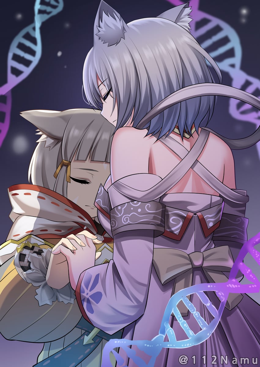 nia and mio (xenoblade chronicles and 2 more) drawn by namu_(112namu)