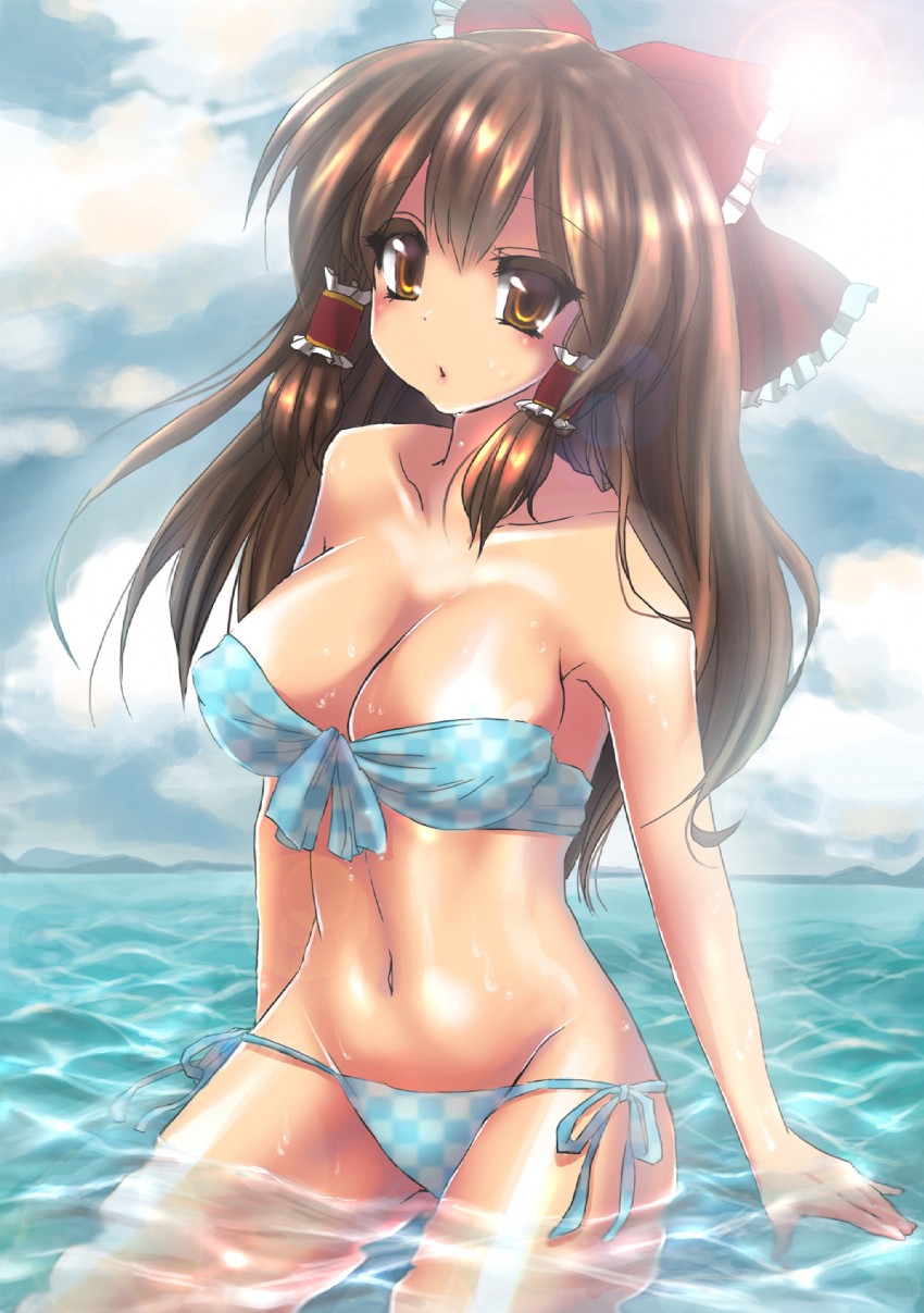 hakurei reimu (touhou) drawn by sibata