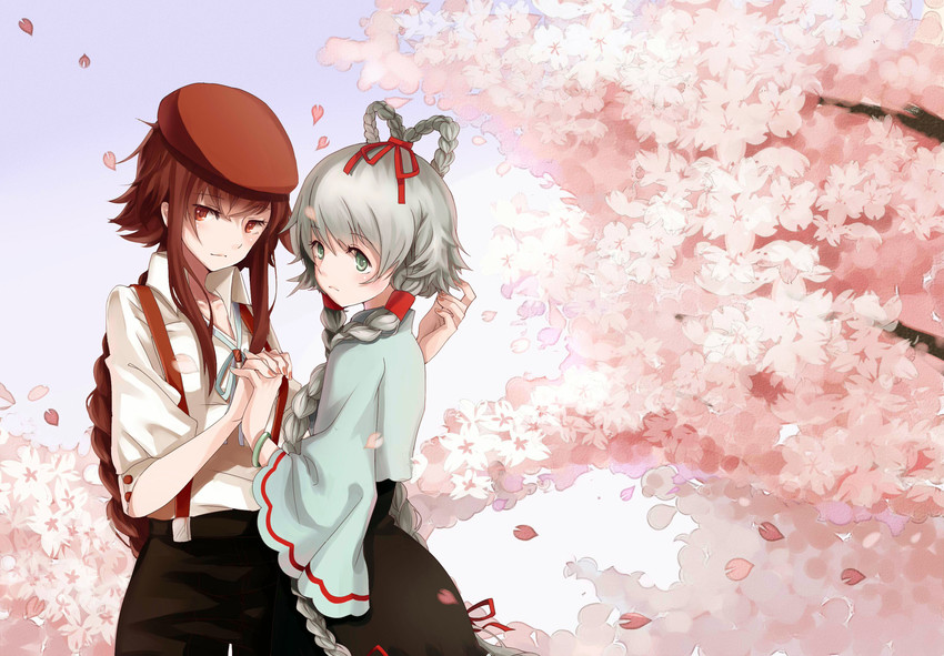 luo tianyi and yuezheng ling (vocaloid and 2 more) drawn by aer_(tengqiu)