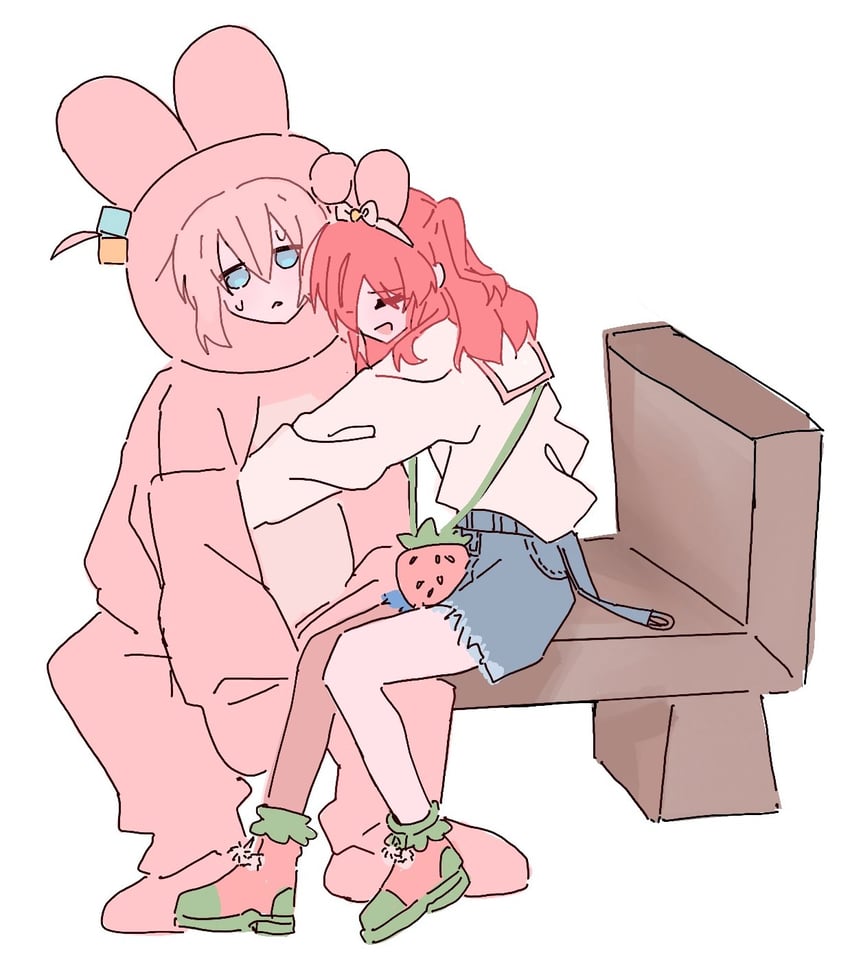 gotoh hitori and kita ikuyo (bocchi the rock!) drawn by yunayuispink