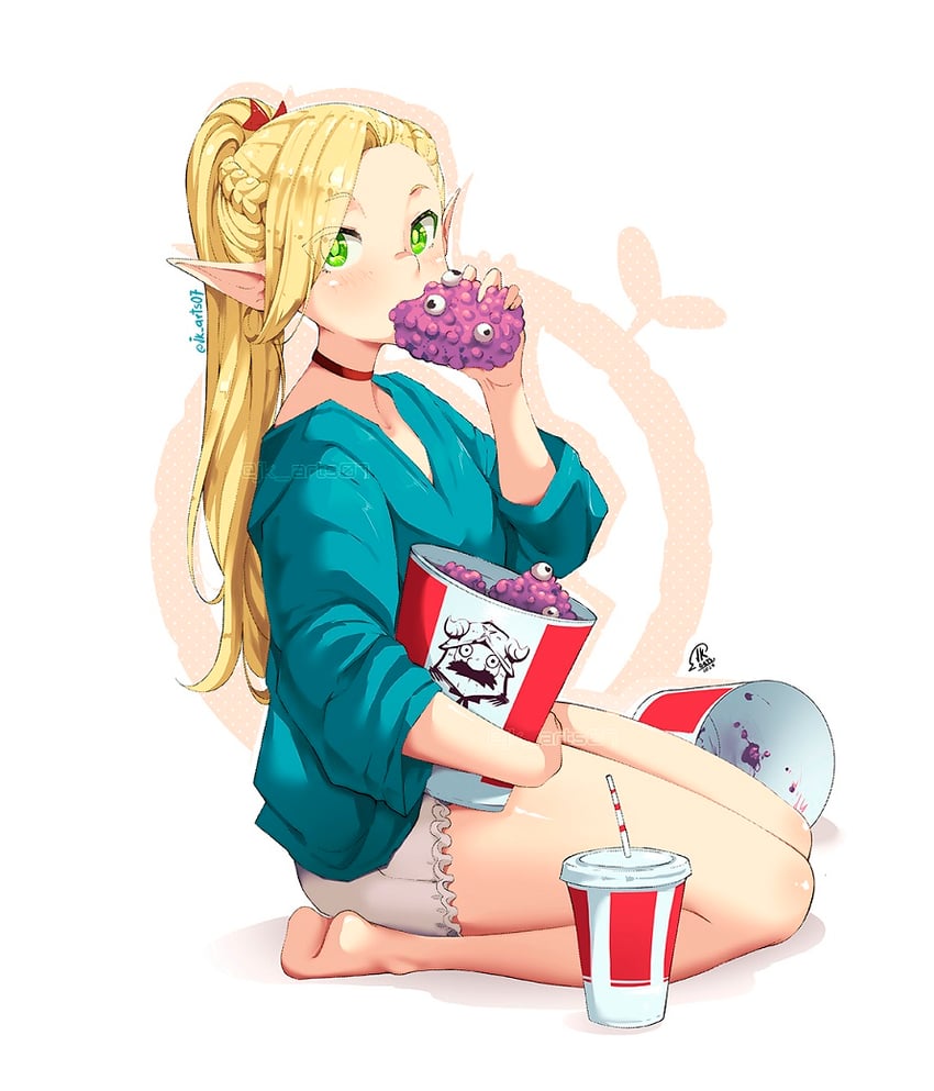 marcille donato and senshi (dungeon meshi) drawn by jk_arts