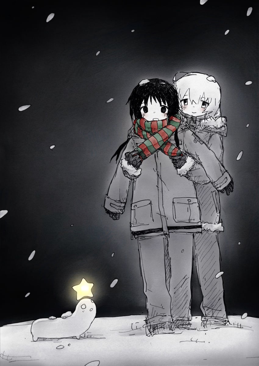 chito, yuuri, and nuko (shoujo shuumatsu ryokou) drawn by iiibanah
