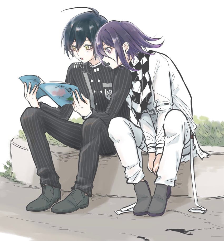 oma kokichi and saihara shuichi (danganronpa and 1 more) drawn by mary_(marlone_kuhl)