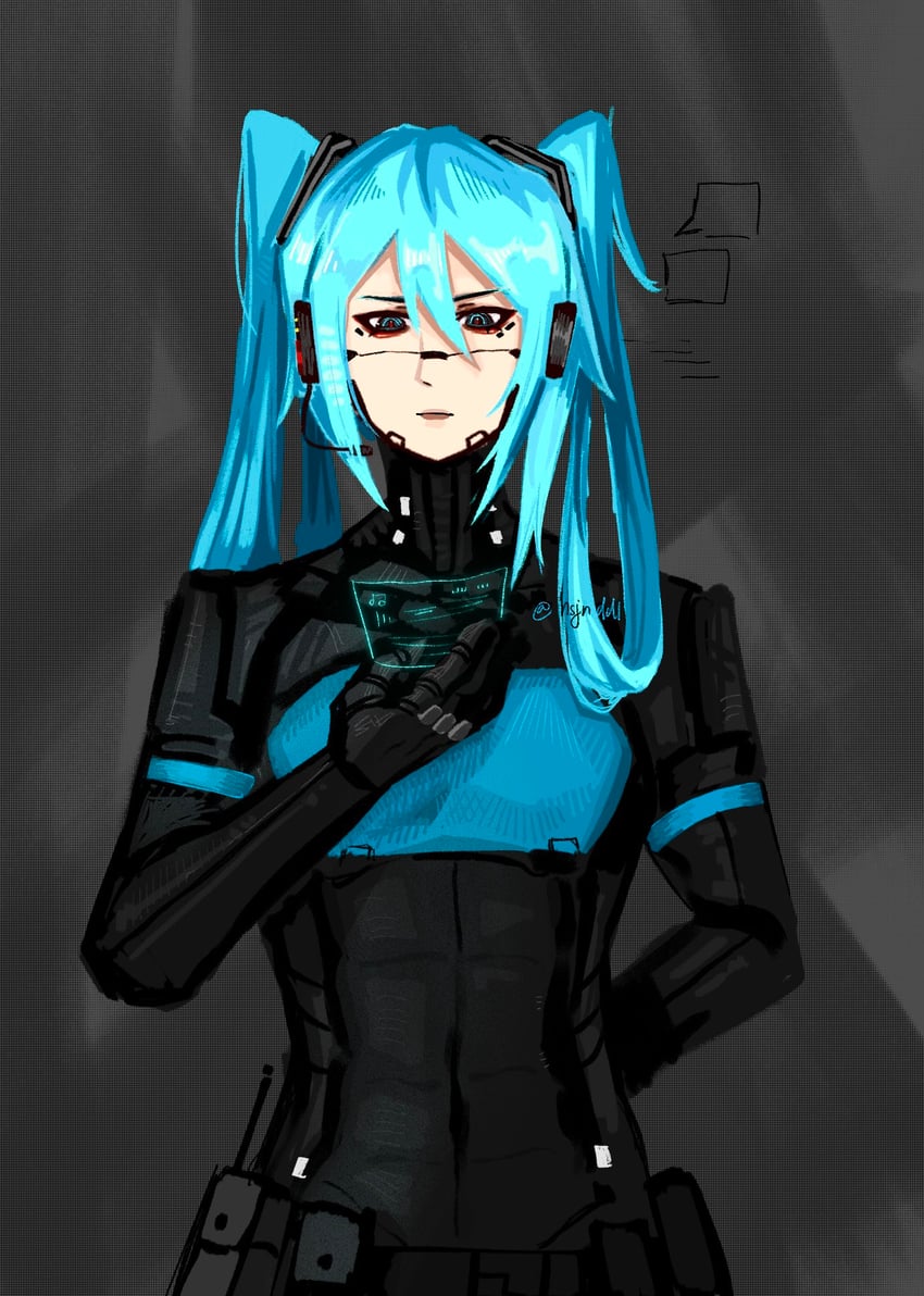 hatsune miku (vocaloid and 1 more) drawn by nsjndd1