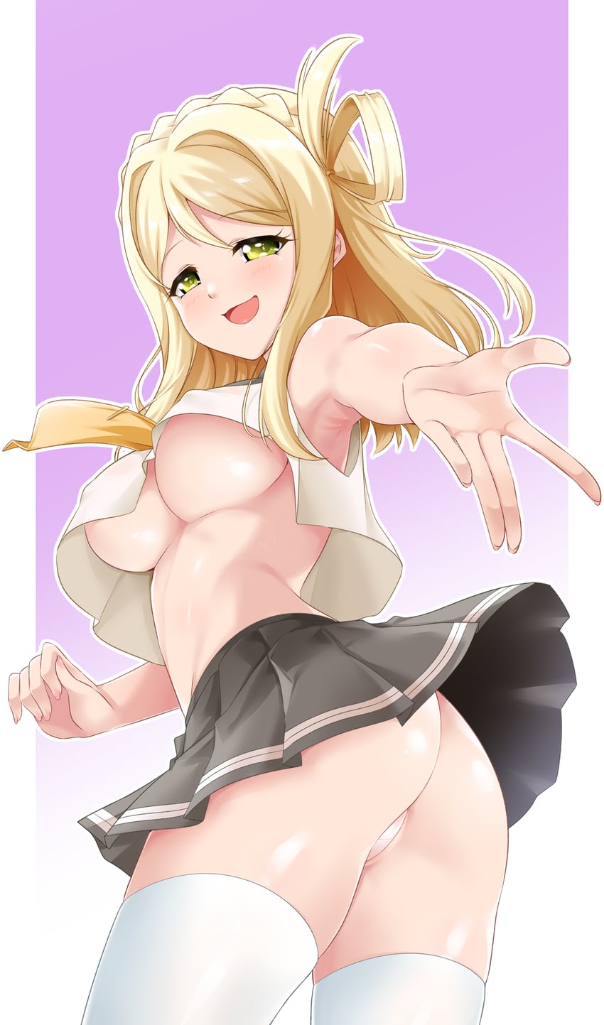ohara mari (love live! and 1 more) drawn by bunji