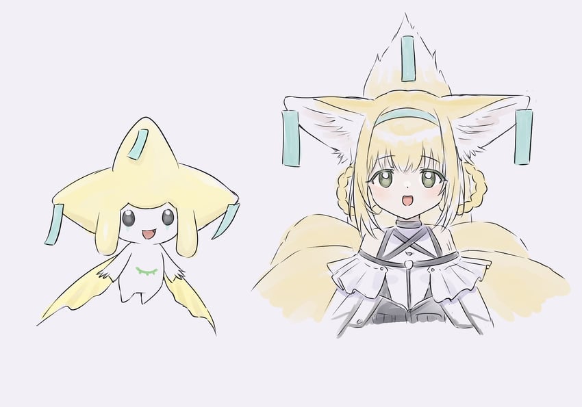 suzuran and jirachi (pokemon and 1 more) drawn by landl
