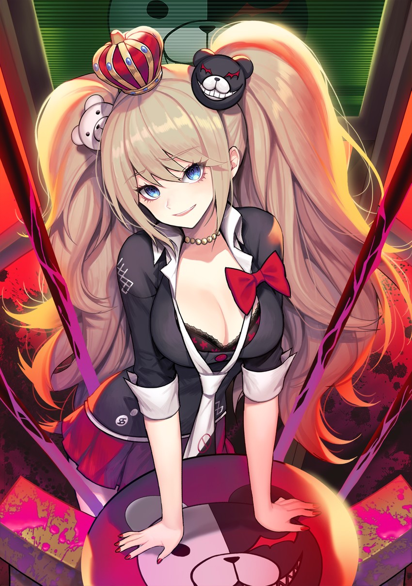 enoshima junko (danganronpa and 1 more) drawn by kyundoo