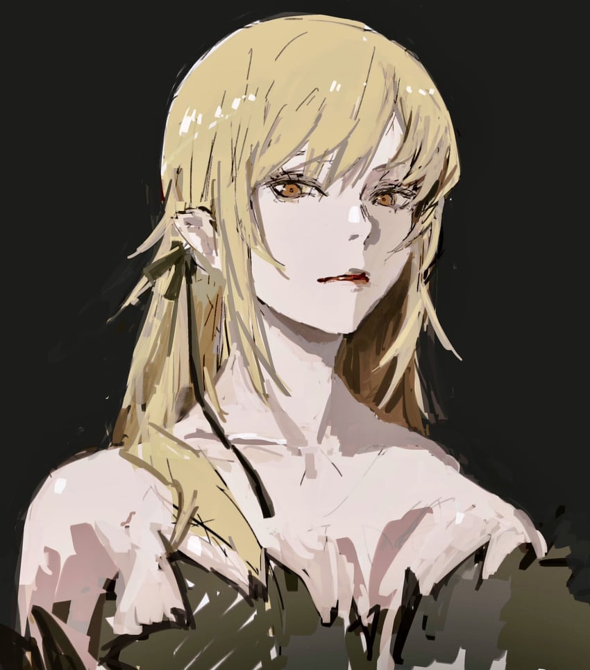 oshino shinobu and kiss-shot acerola-orion heart-under-blade (monogatari and 1 more) drawn by taki_(a313131333)