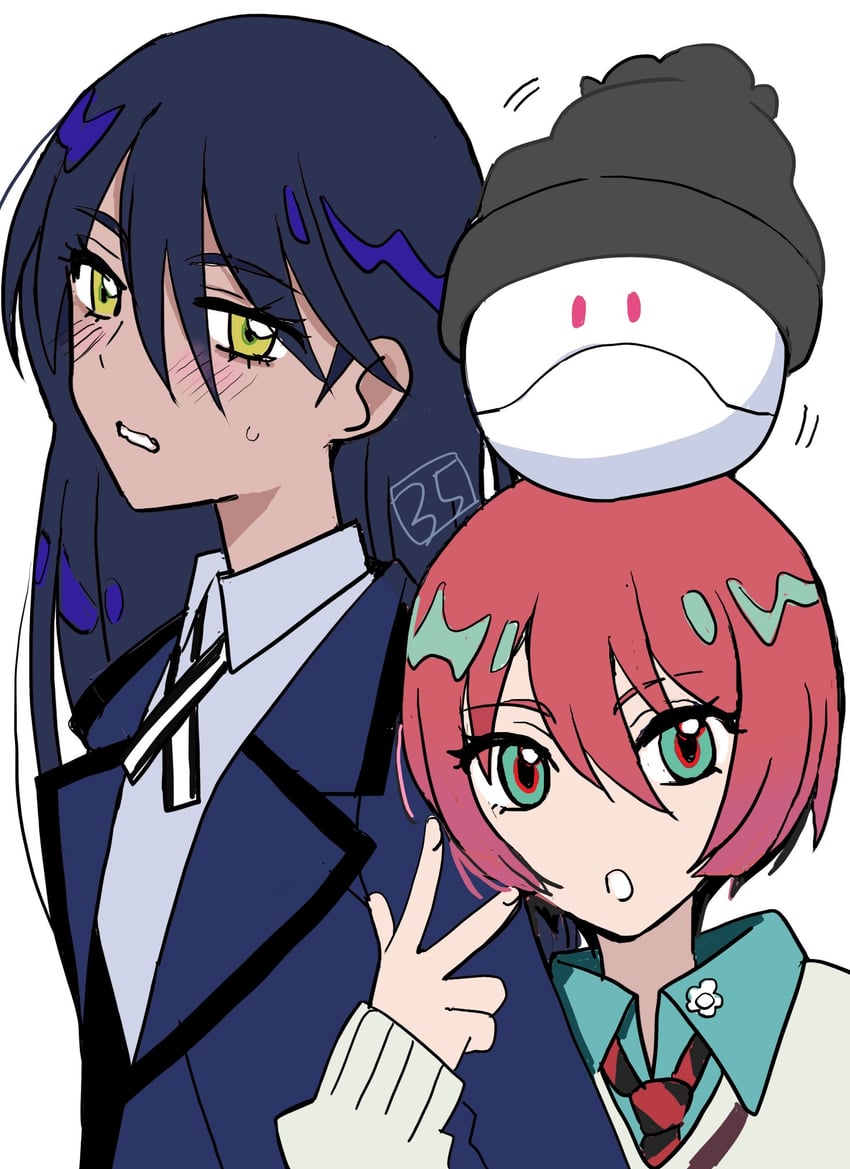 amate yuzuriha, haro, and nyaan (gundam and 1 more) drawn by sango_(sango3_3)