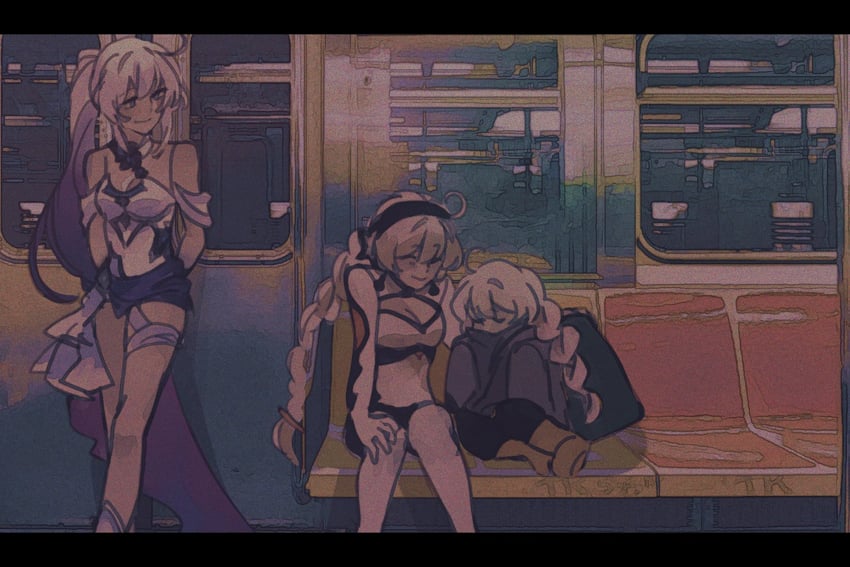 kiana kaslana and elf kiana (honkai and 1 more) drawn by pawnyao