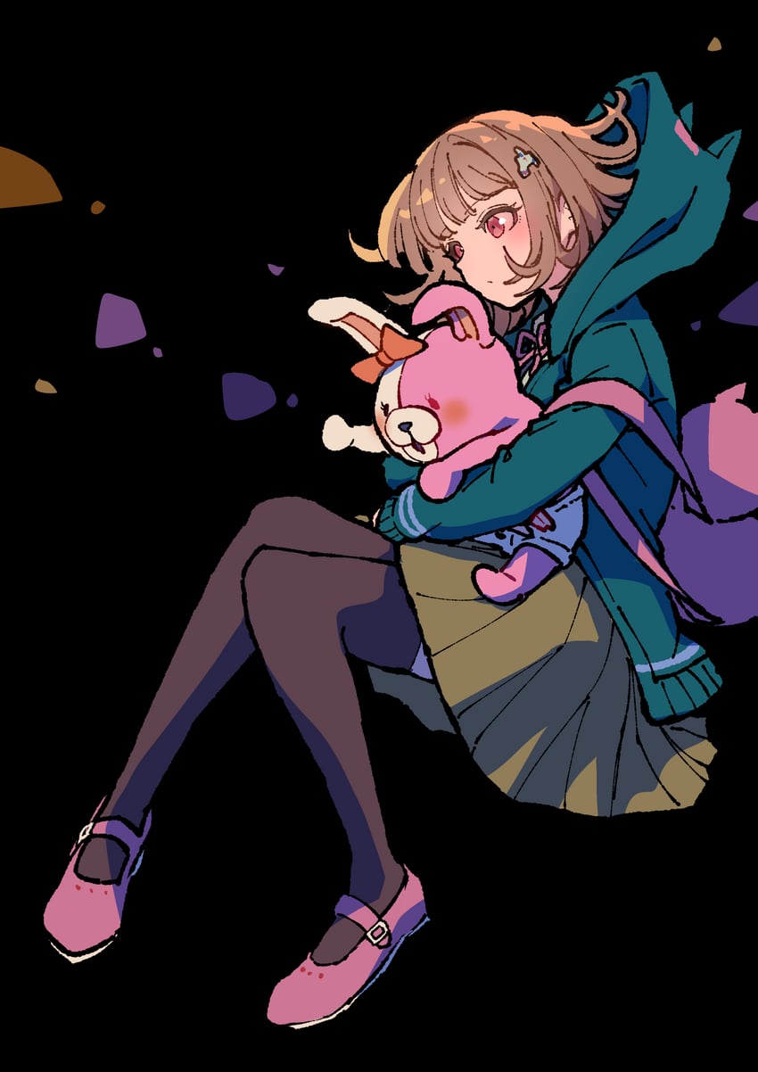 nanami chiaki and monomi (danganronpa and 2 more) drawn by youko-shima