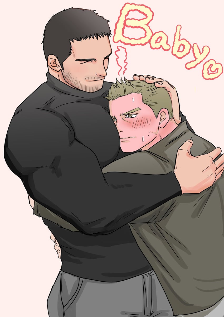chris redfield and piers nivans (resident evil and 1 more) drawn by ghachi8_8
