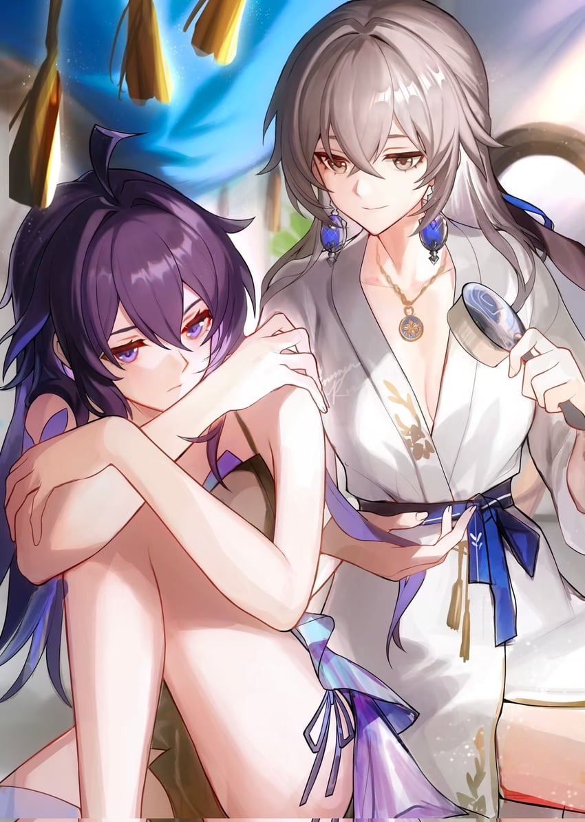 bronya rand and seele (honkai and 1 more) drawn by mie_xing