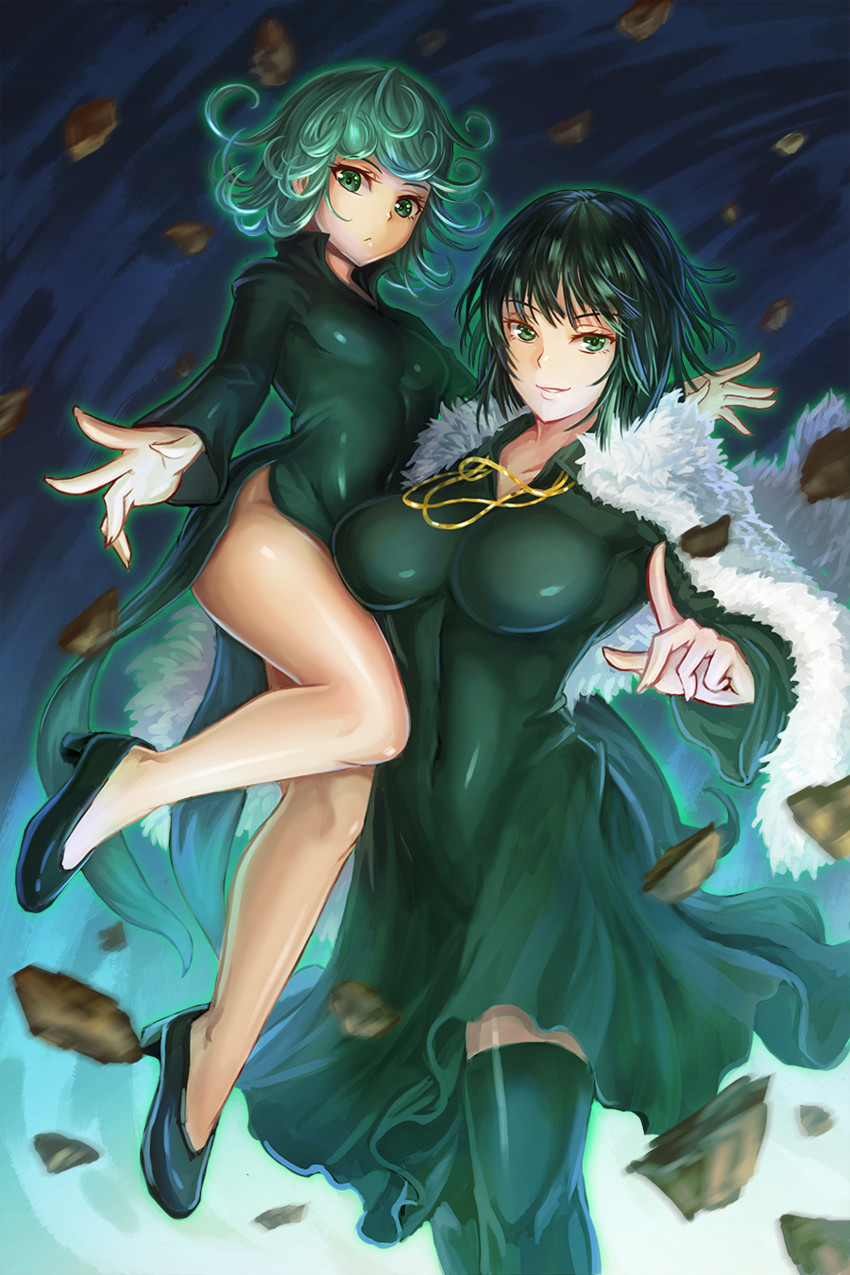 tatsumaki and fubuki (one-punch man) drawn by freeze-ex