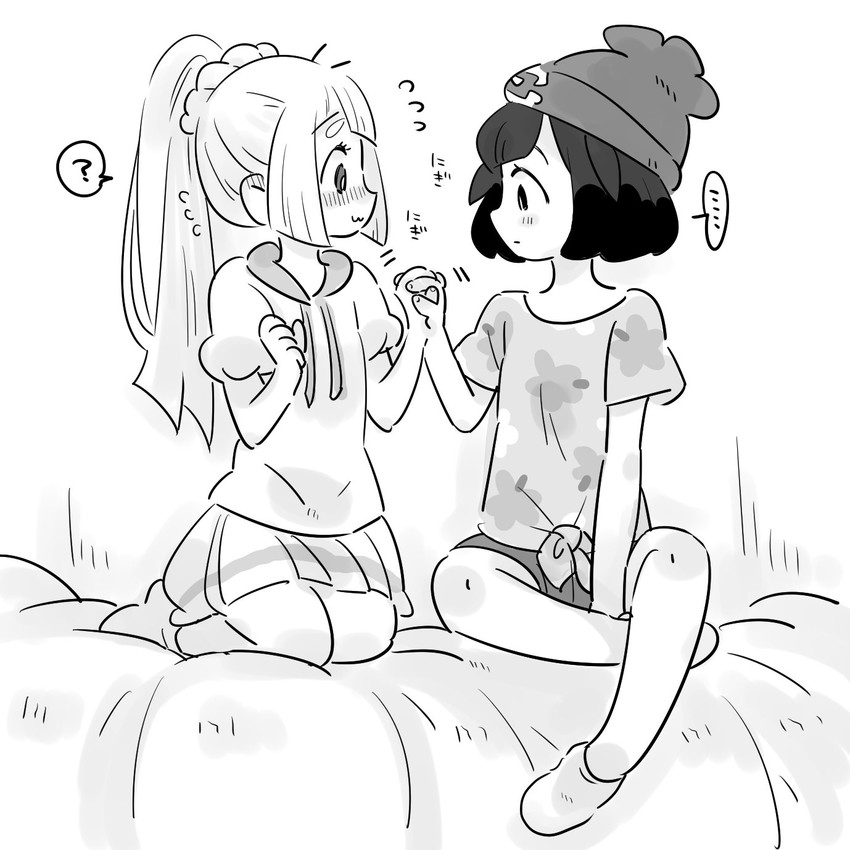 lillie and selene (pokemon and 1 more) drawn by amagaeru_(amapippi052525)